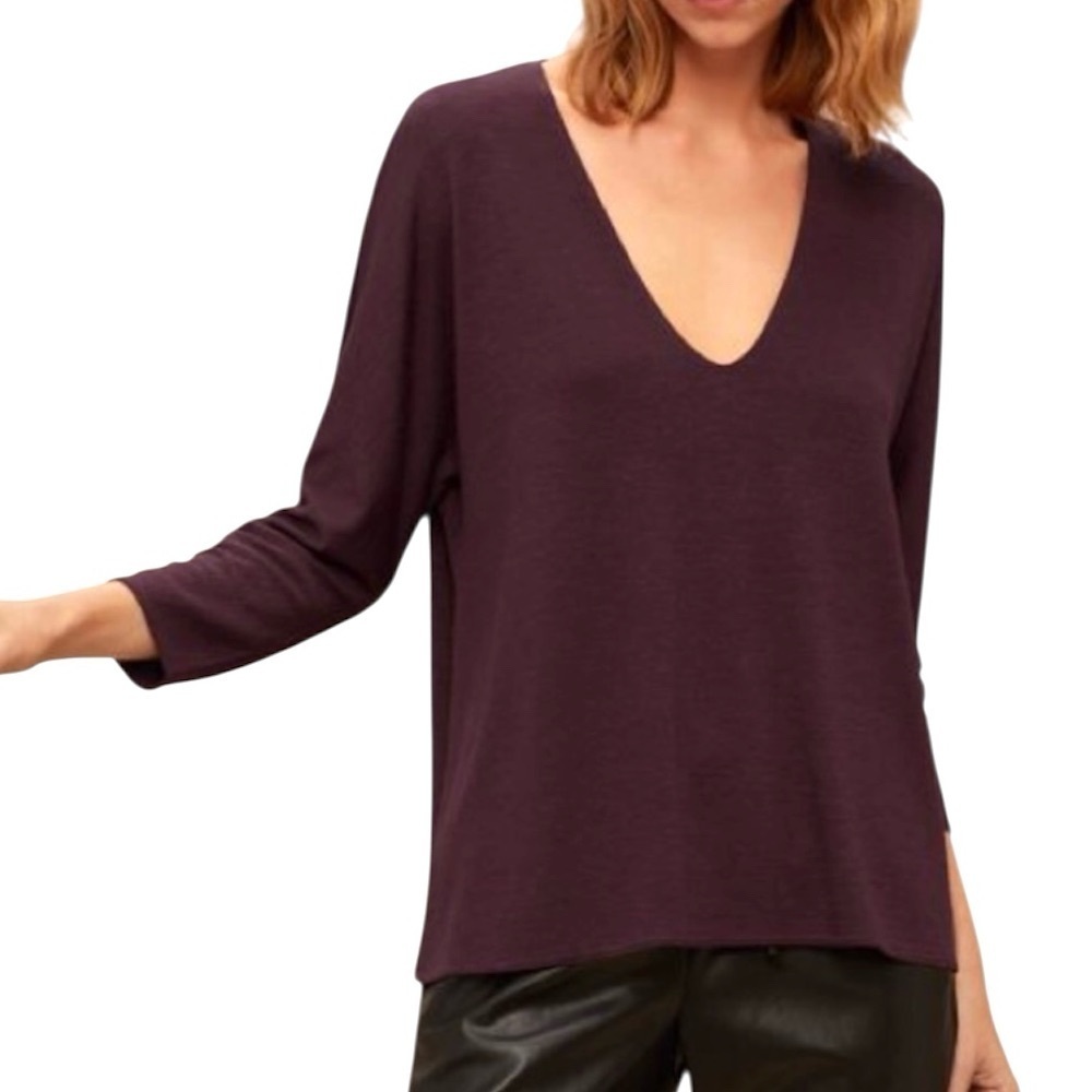 Wilfred Free Aneta Top Womens XS Lightweight Reposa Fabric Soft Stretch Comfy